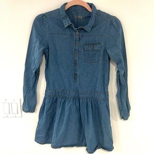 Tchibo Kids 100% Organic Cotton Chambray Dress Girls Sz 146-152 (US 11-12)